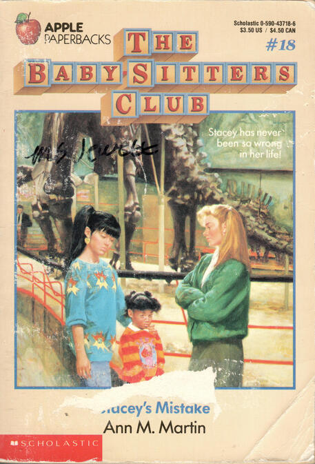 Stacey is disappointed in a little girl's desire to stare at dinosaur butts